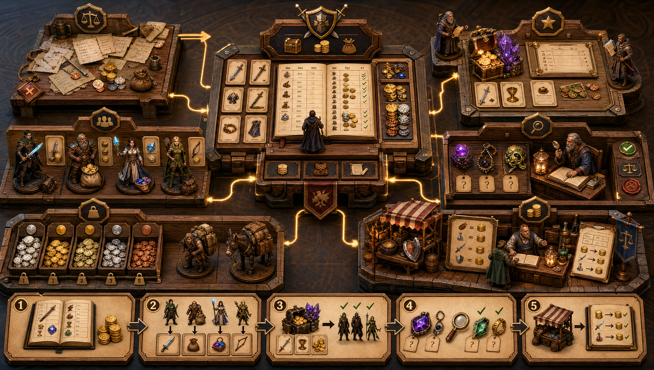 Illustration for How to Track Party Inventory, Gold, and Treasure in D&D
